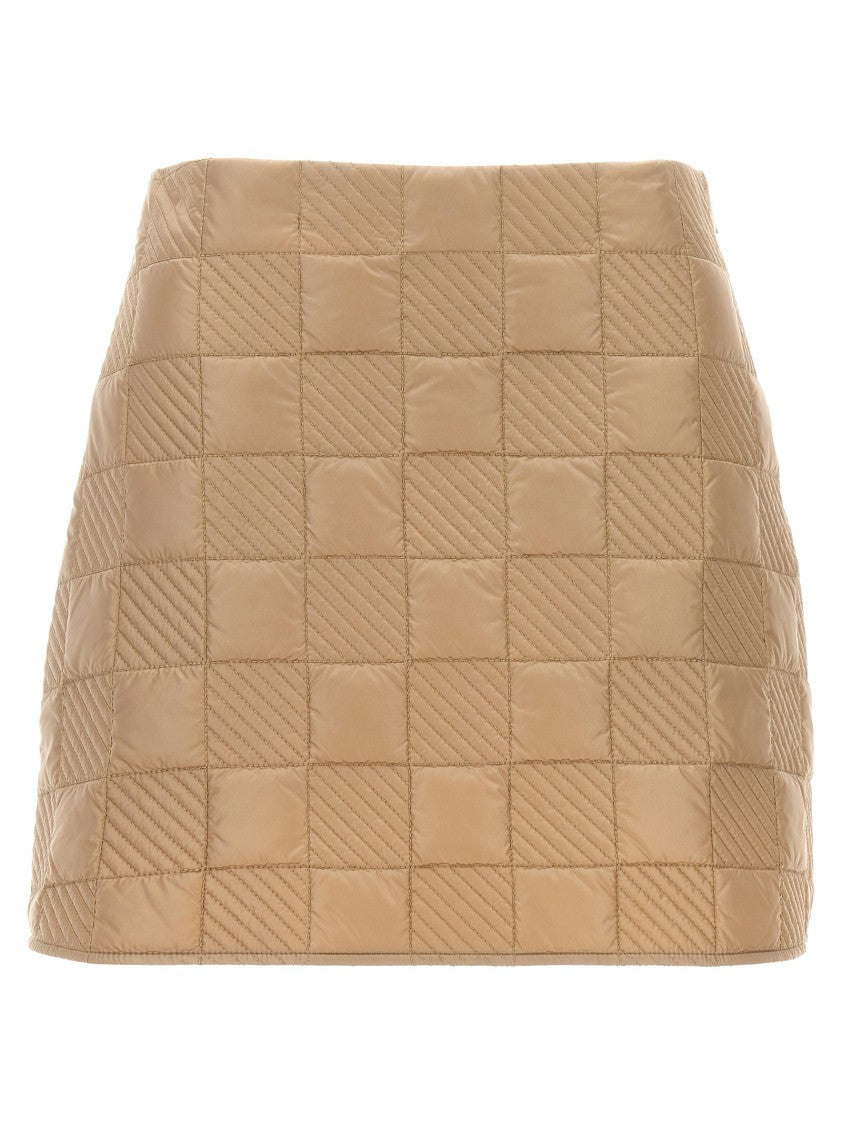 Moncler Textured Quilted Skirt In Embroidered Padded Nylon