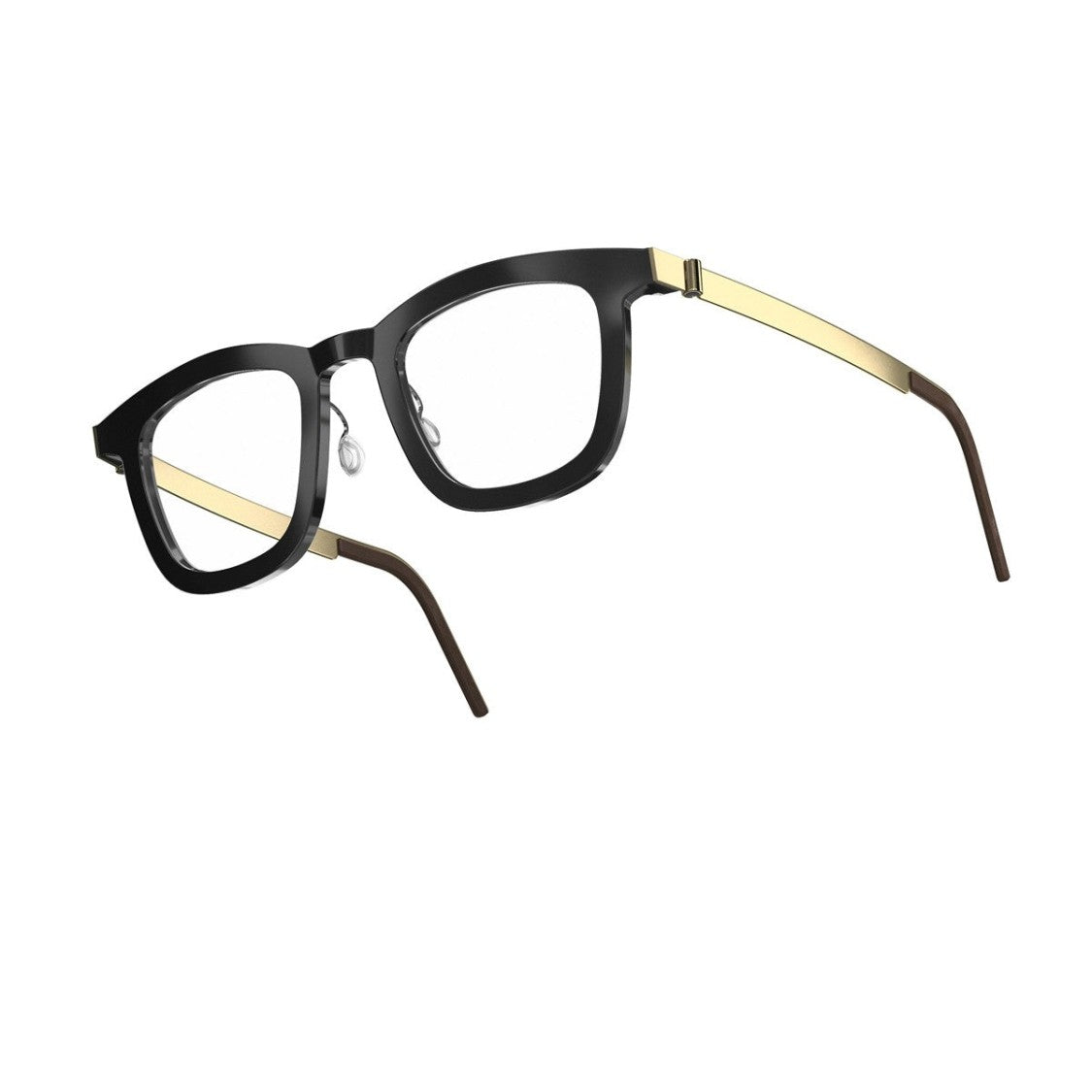 Lindberg Black Acetanium 1065 Acetate-Titanium Blend Square Sunglasses