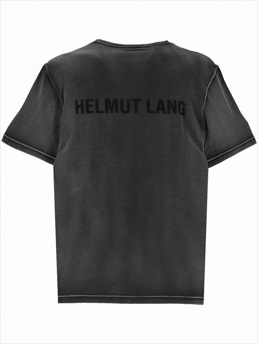 Helmut Lang Washed Black Short-Sleeve T-Shirt With Reversed Print