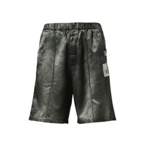 Maison Mihara Yasuhiro Textured Green Shorts With Elastic Waistband And Casual Fit