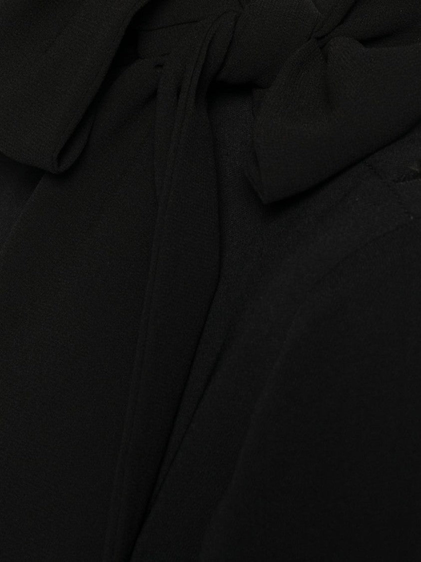 Liu Jo Black Mini Dress With Tied Bow Detail