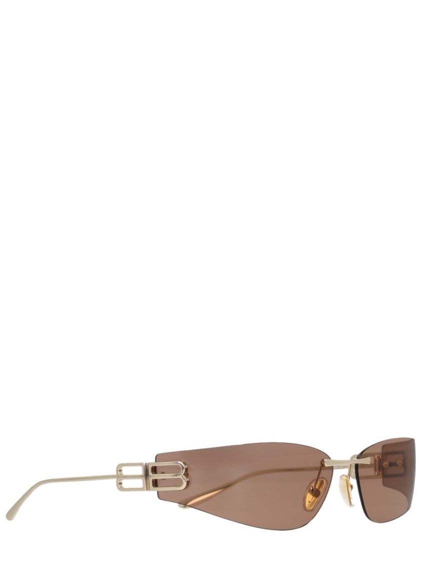Balenciaga Gossip D-Frame Rimless Metal Sunglasses