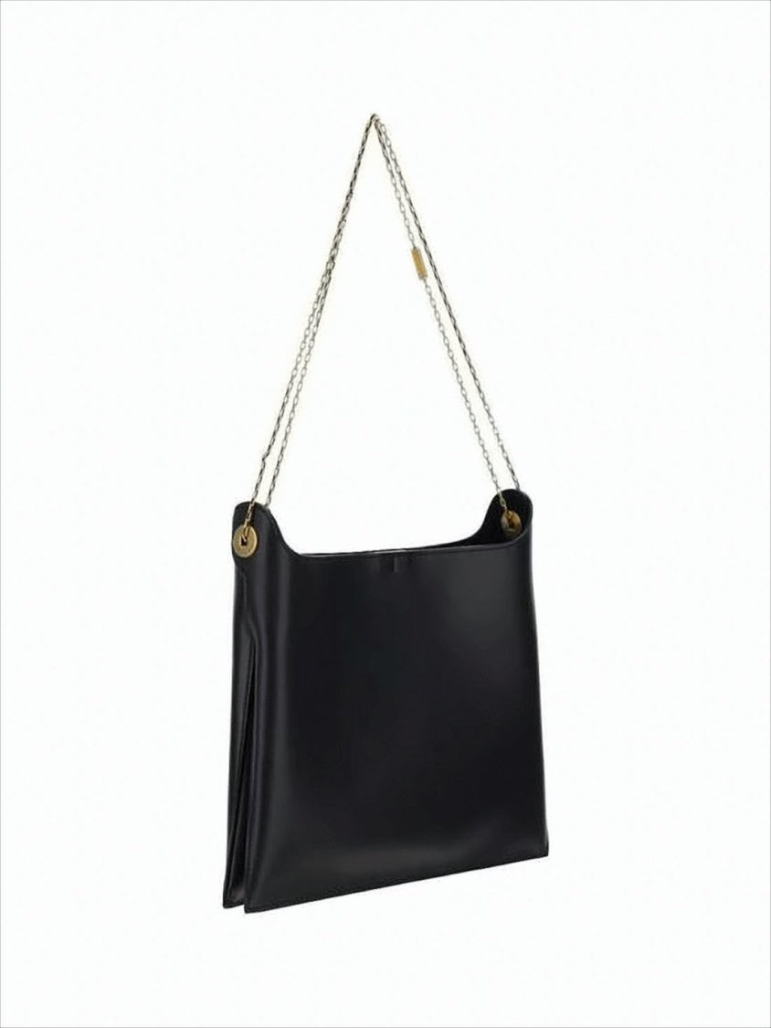 Saint Laurent Smooth Calf Leather Shoulder Bag With Gold-Tone Hardware