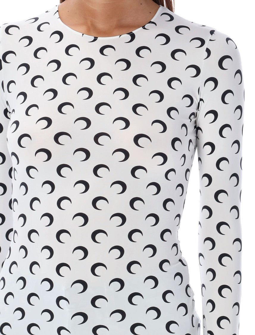 Marine Serre Second Skin Moon Crewneck Top