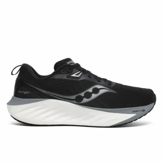 Saucony Streamlined Black Sneakers With Mesh Overlays