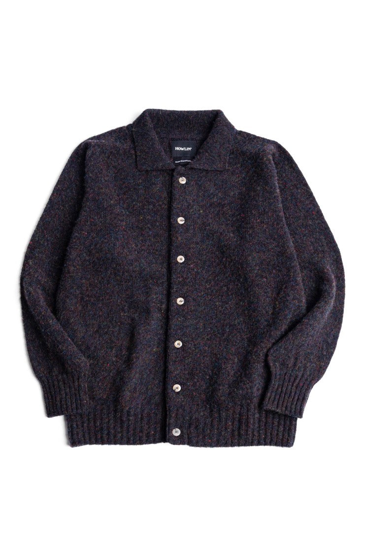 Howlin Shetland Wool Shirt-Collar Cardigan