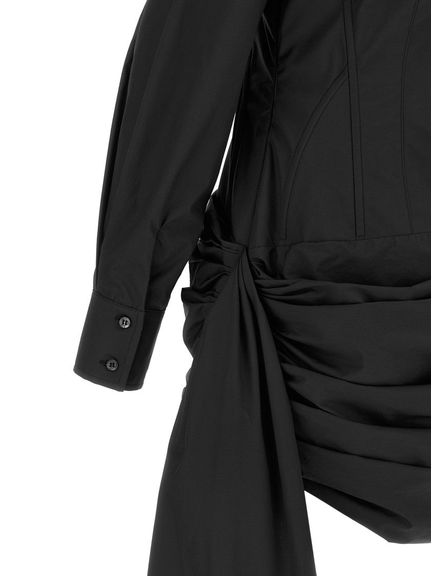 Giuseppe Di Morabito Cotton Poplin Mini Dress With Bustier