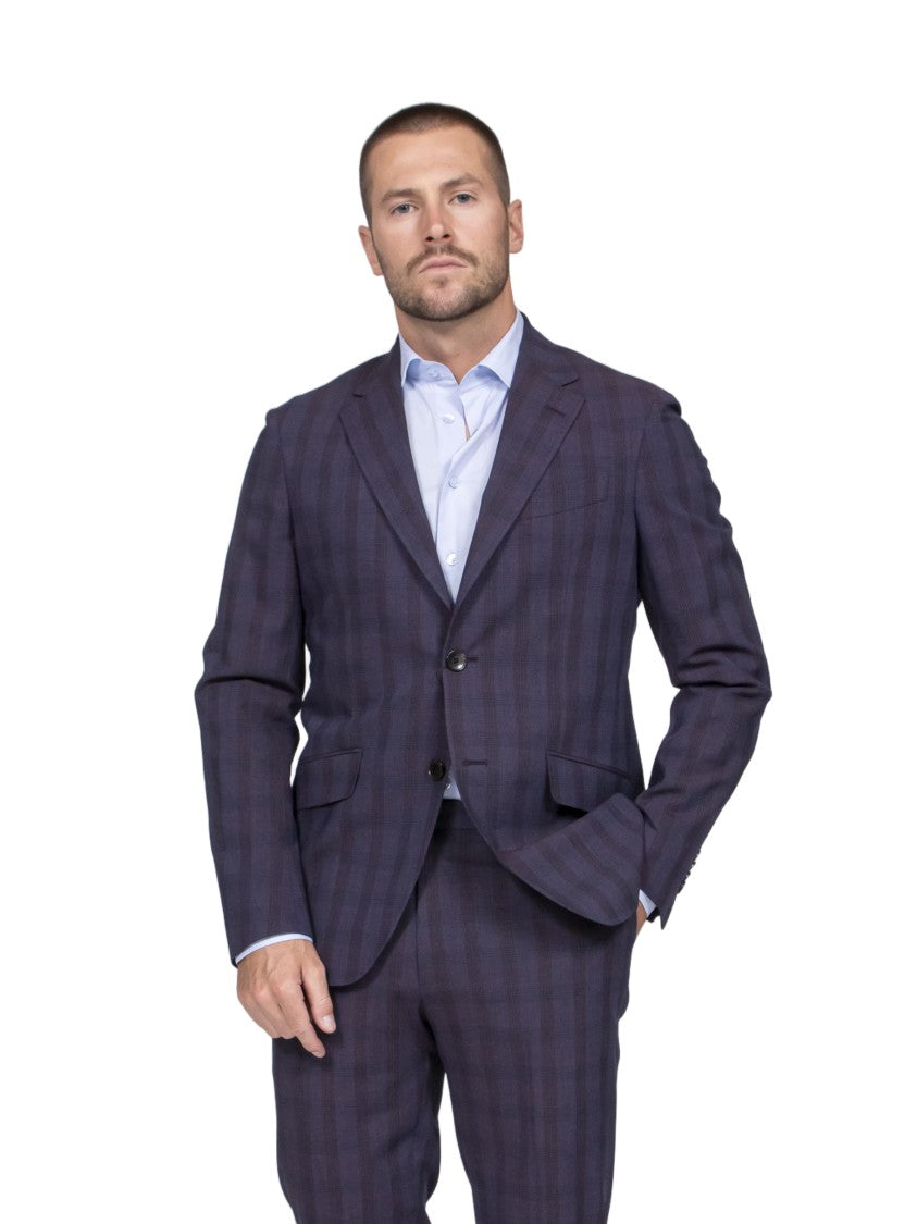 Etro Roma Checkered Notch-Lapel Two-Piece Suit