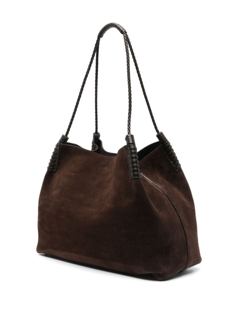 Etro Rich Brown Suede Shopper Bag