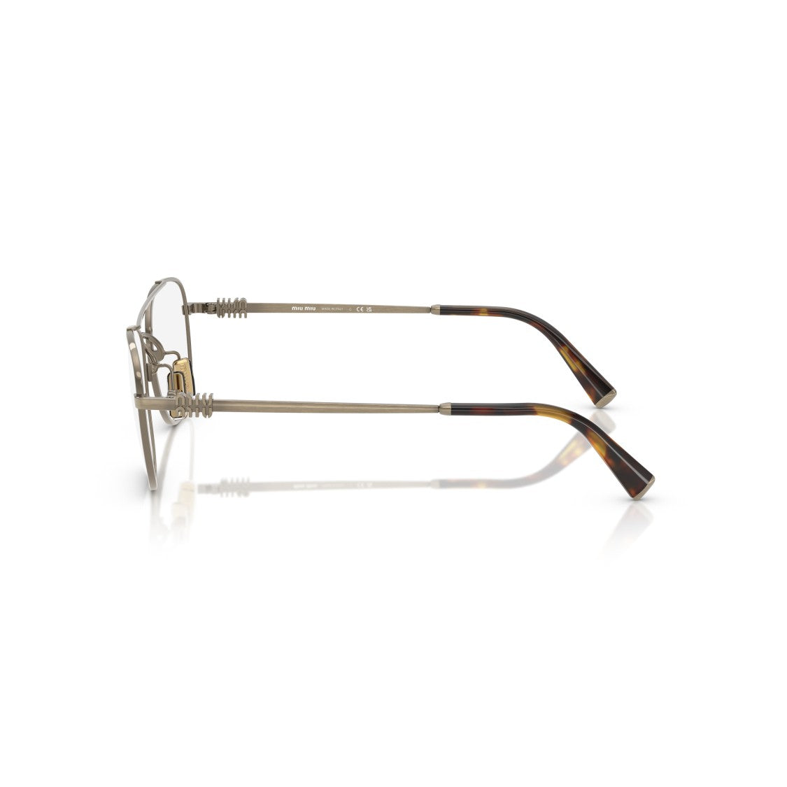 Miu Miu 0Mu 51Wv Square Metal Eyeglasses