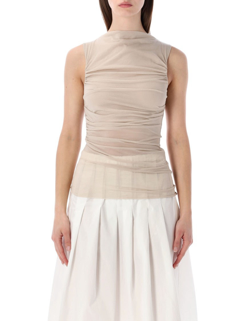 Soeur Irina Draped Sleeveless Top