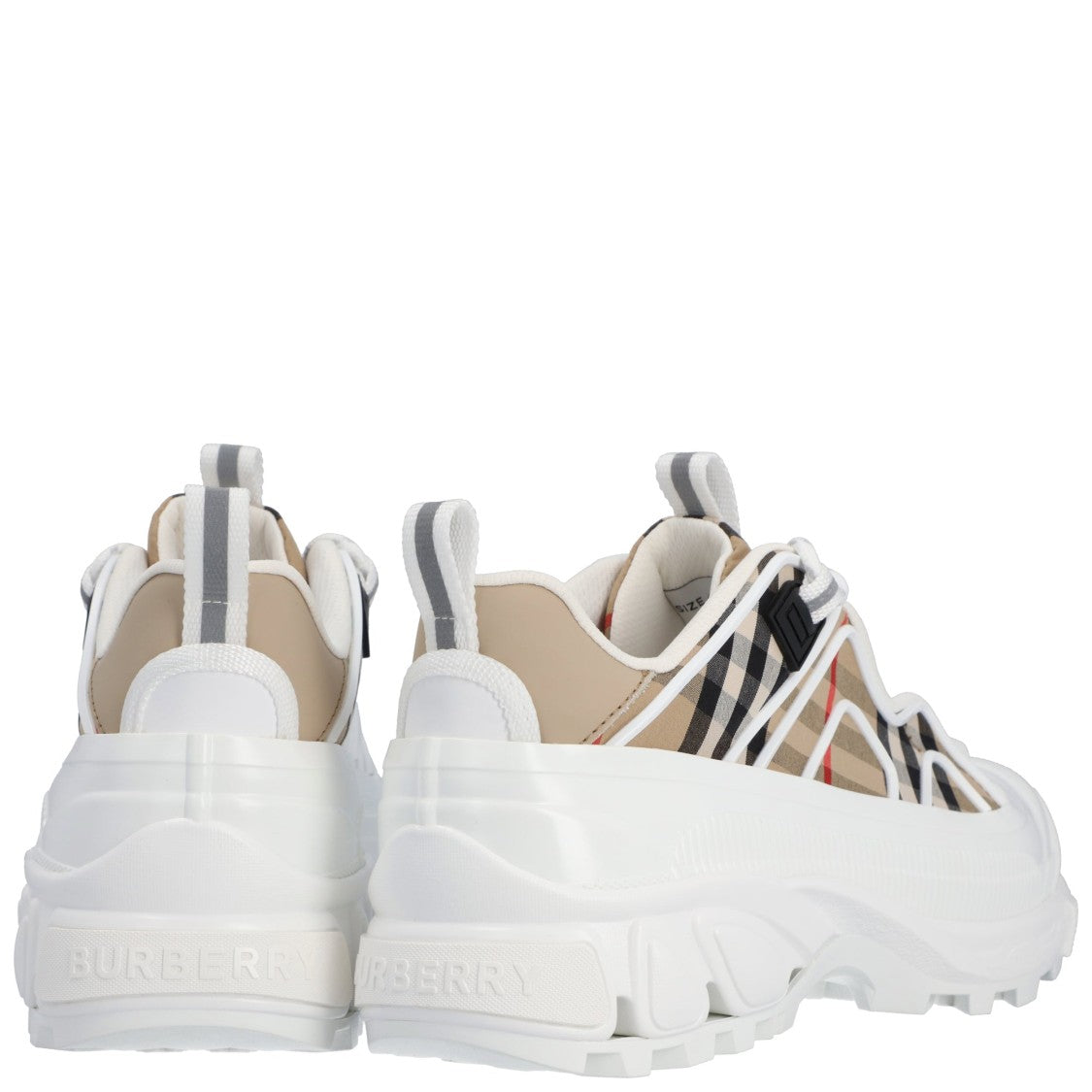 Burberry Arthur Sneakers In Check White