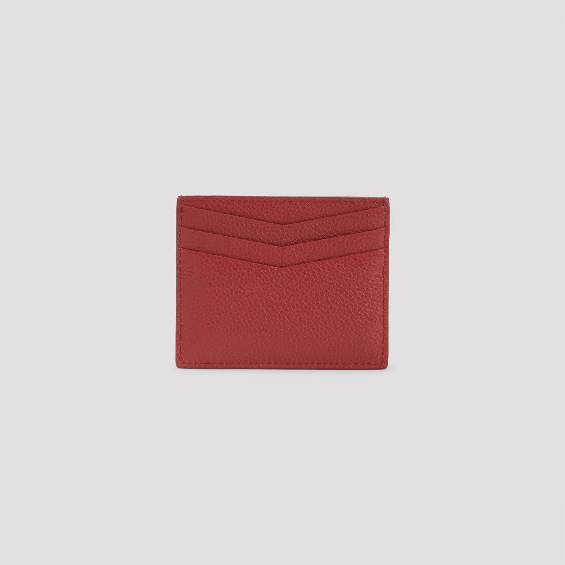 Miu Miu Compact Textured Leather Wallet With Embossed Logo