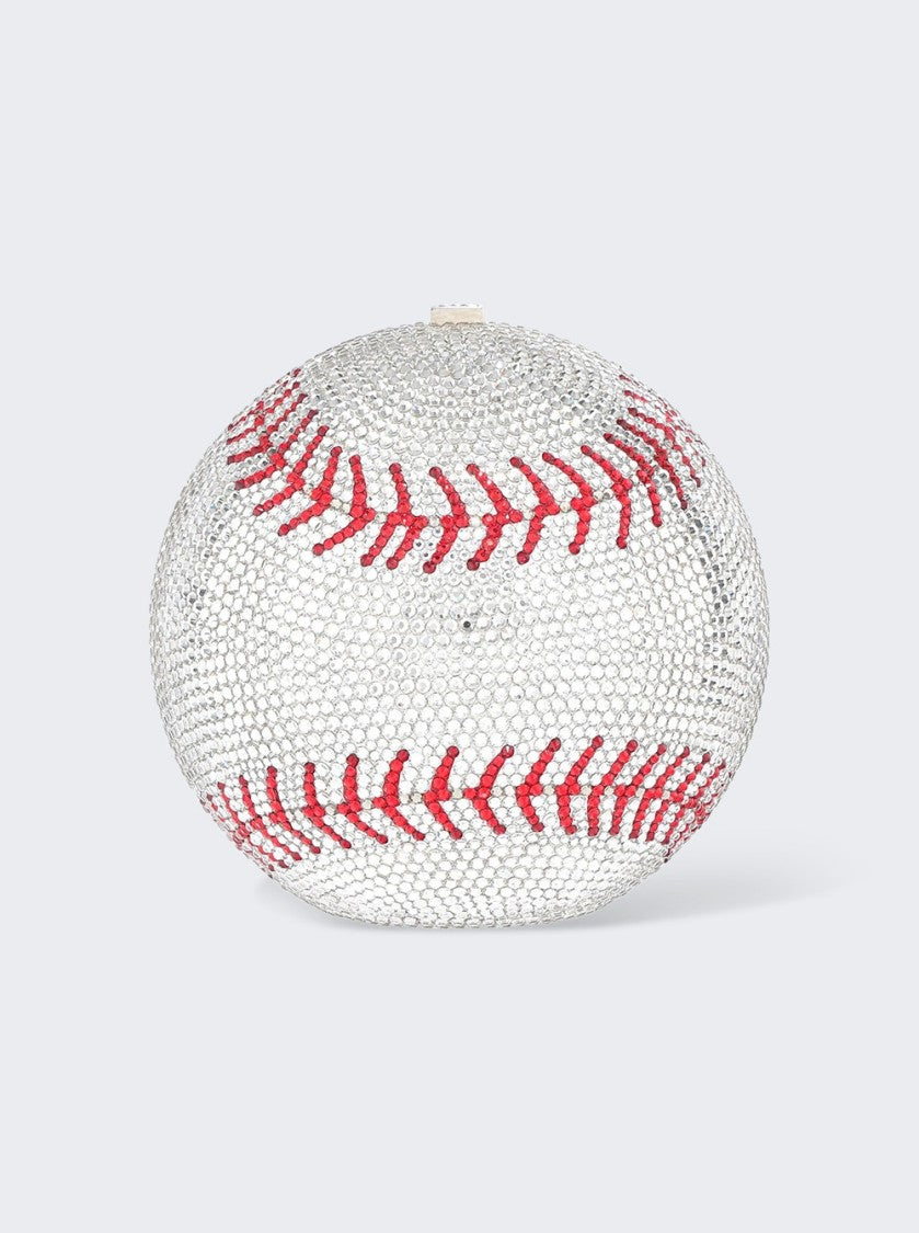 Judith Leiber New York Yankeesâ¢ Baseball Clutch Silver Crystal