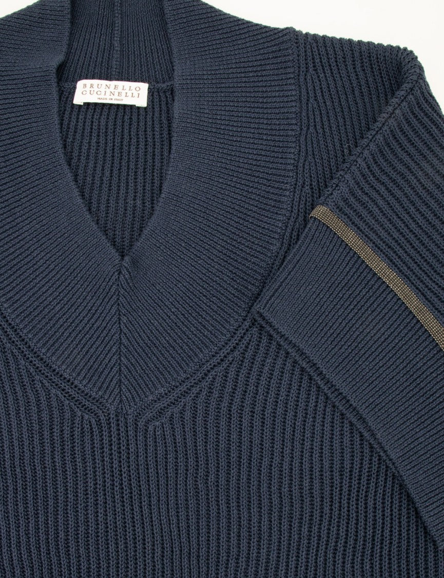 Brunello Cucinelli Freddo Blue Cotton T-Shirt