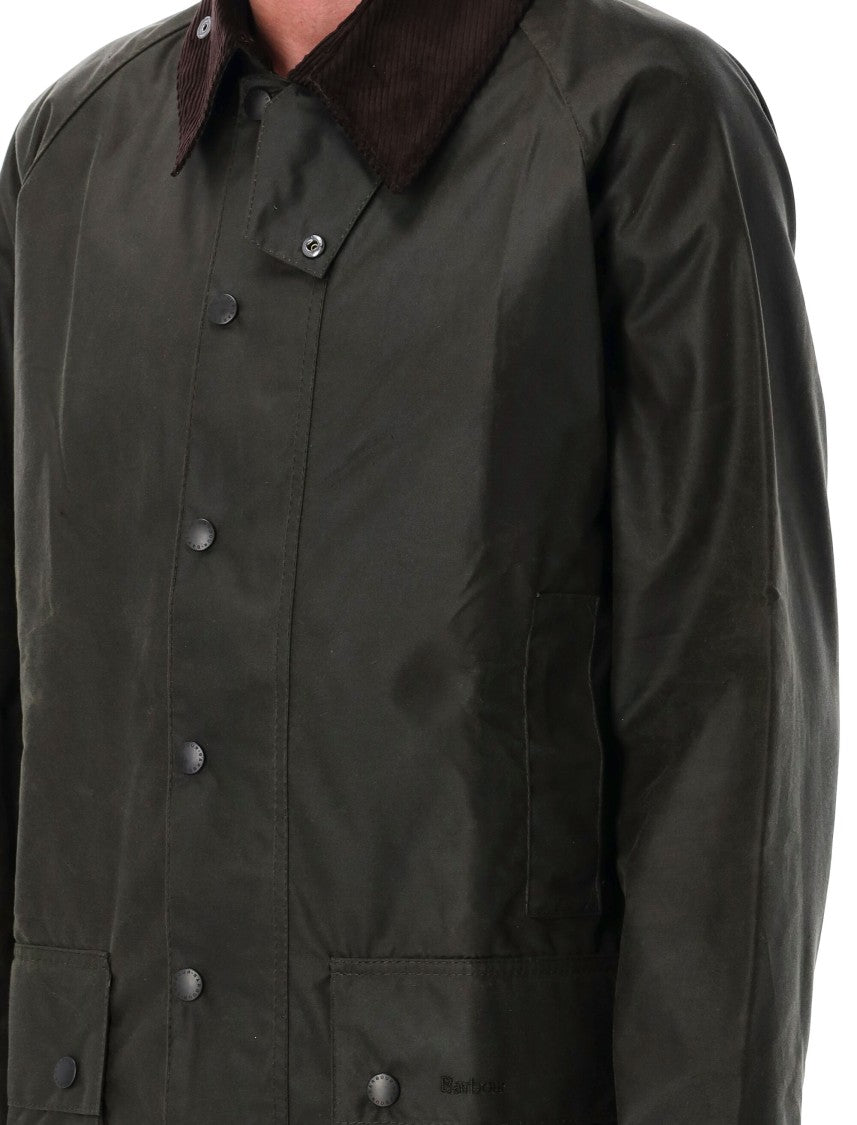 Barbour Beaufort Waxed Olive Green Jacket