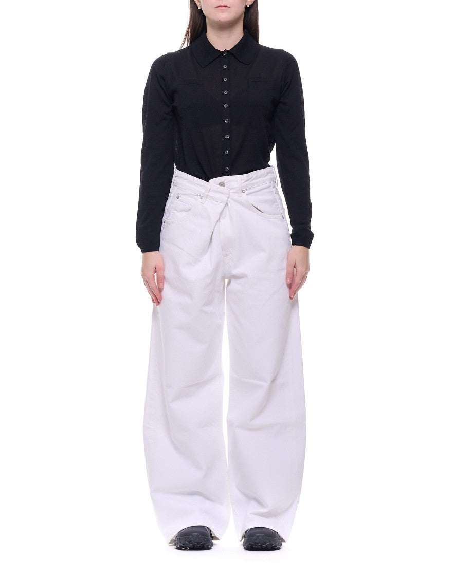 Agolde Wide-Leg Cotton Denim Jeans With Palazzostyle Silhouette