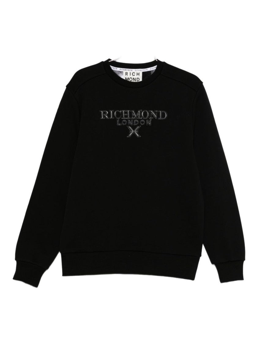 Richmond Black Sweater With Embroidered Logo