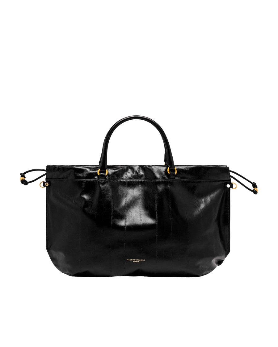 Gianni Chiarini Black Morgana Leather Shoulder Bag