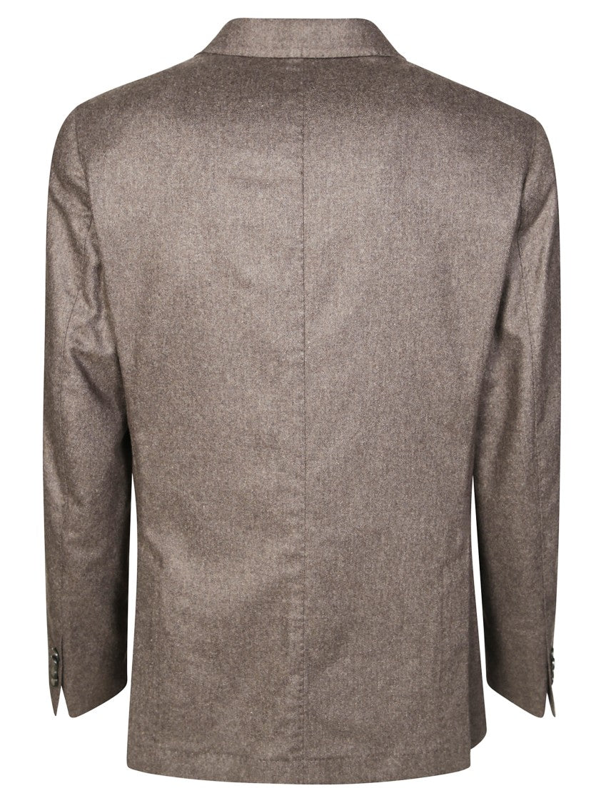 Santaniello Double-Breasted Cashmere-Wool Blazer With Tailored Trousers