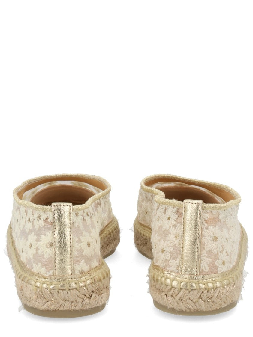 Castaner Paoli Floral Lace Jute Flats