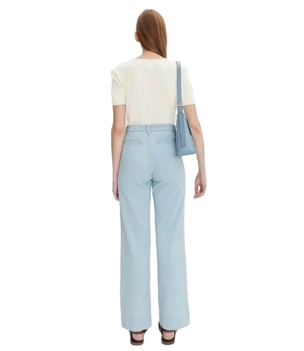 A.P.C. Short-Sleeve Top With Scalloped V-Neck