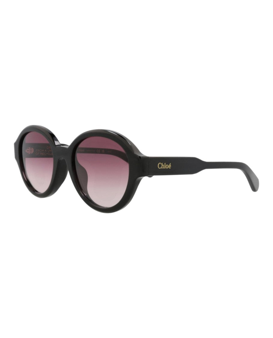 Chloé Round-Frame Gradient Lens Sunglasses In Recycled Acetate
