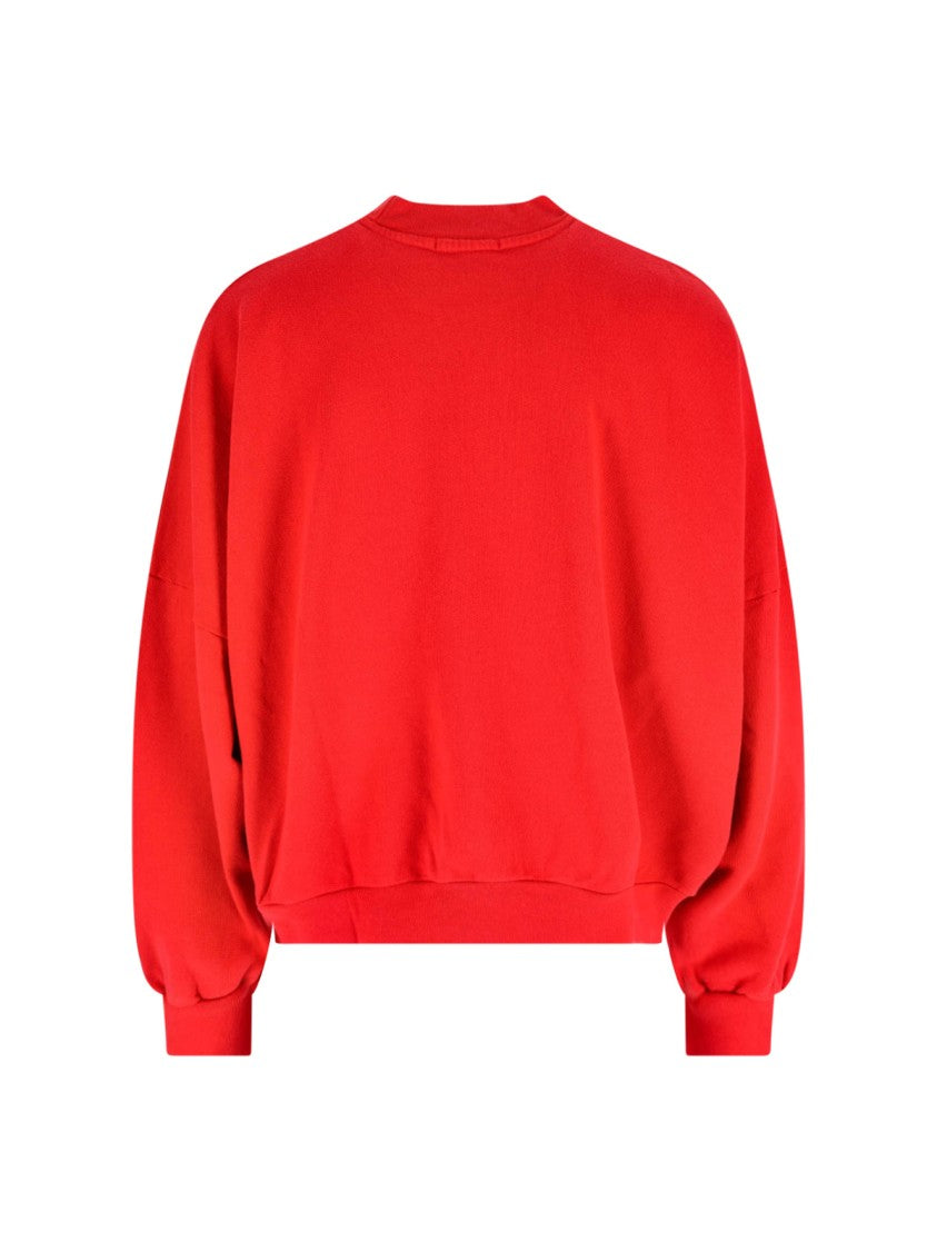 Willy Chavarria Diablo Hooligan Crewneck Sweatshirt – Red