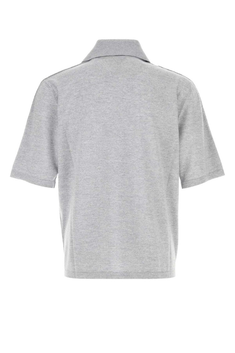 Bottega Veneta Grey Wool Polo Shirt