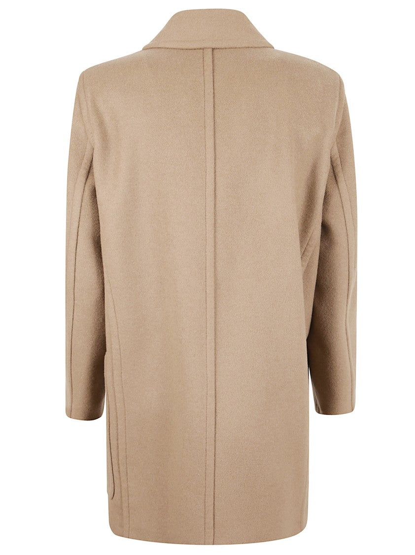 Max Mara Double-Breasted Wool-Cashmere Blend Coat With Wide Lapel