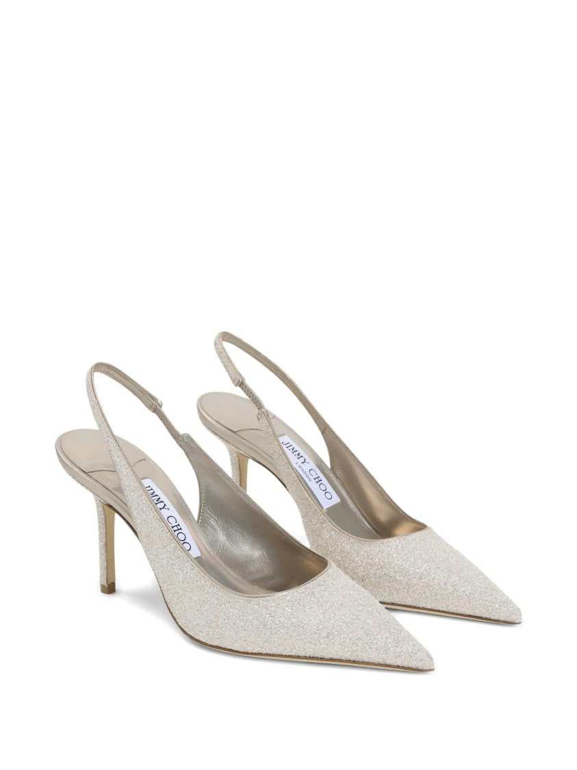 Jimmy Choo Metallic Love 85 Glitter Slingback Heels