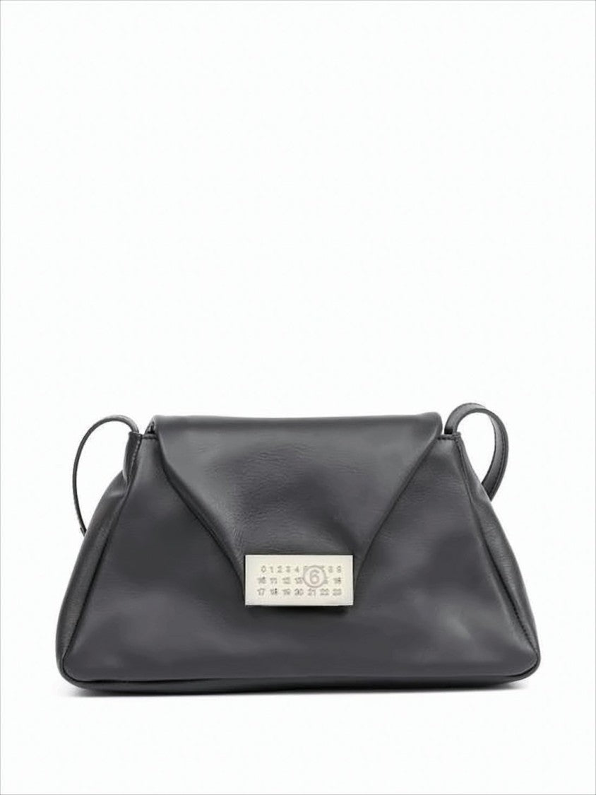 Mm6 By Maison Margiela Structured Triangular Shoulder Bag In Smooth Calf Leather
