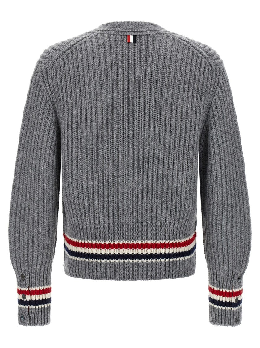 Thom Browne Rwb Tape Cardigan