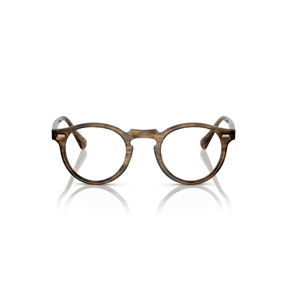 Oliver Peoples Round Acetate Eyeglasses With Tortoiseshell Pattern