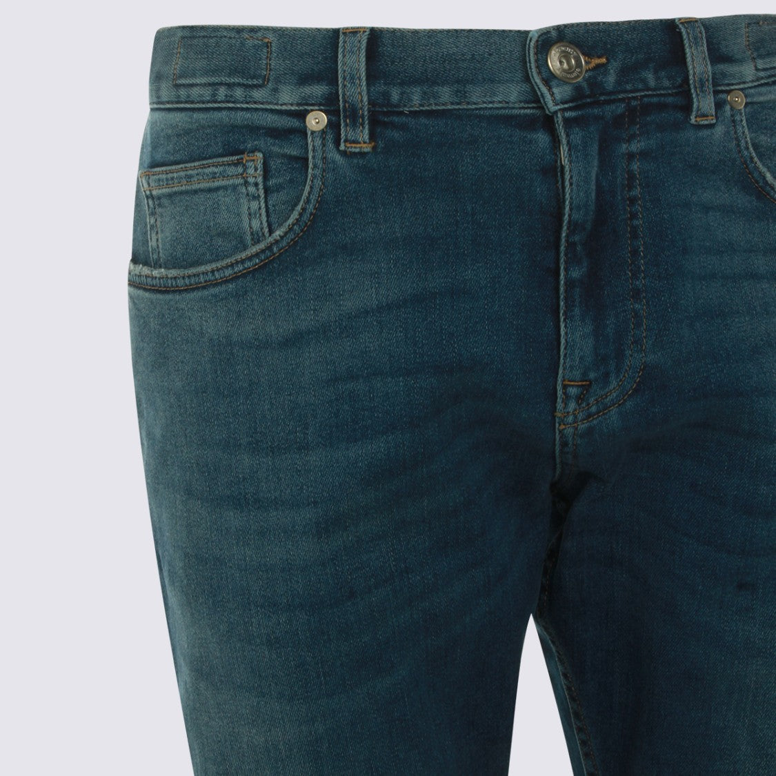 Eleventy Straight-Leg Blue Jeans With Classic Five-Pocket Design