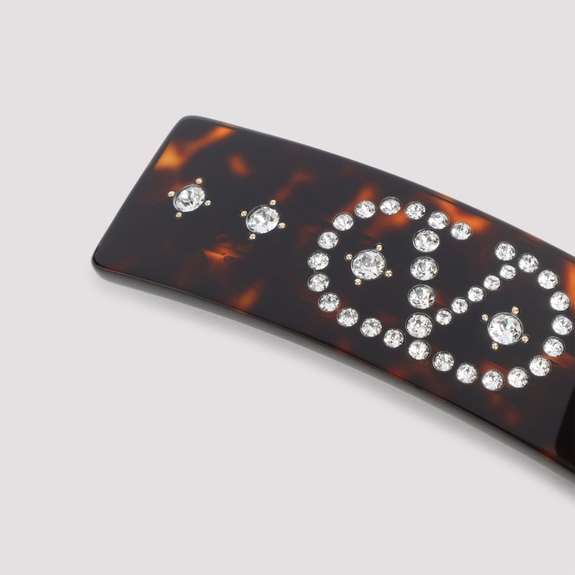 Valentino Garavani Curved Rhinestone-Embellished Tortoiseshell Hair Accessory