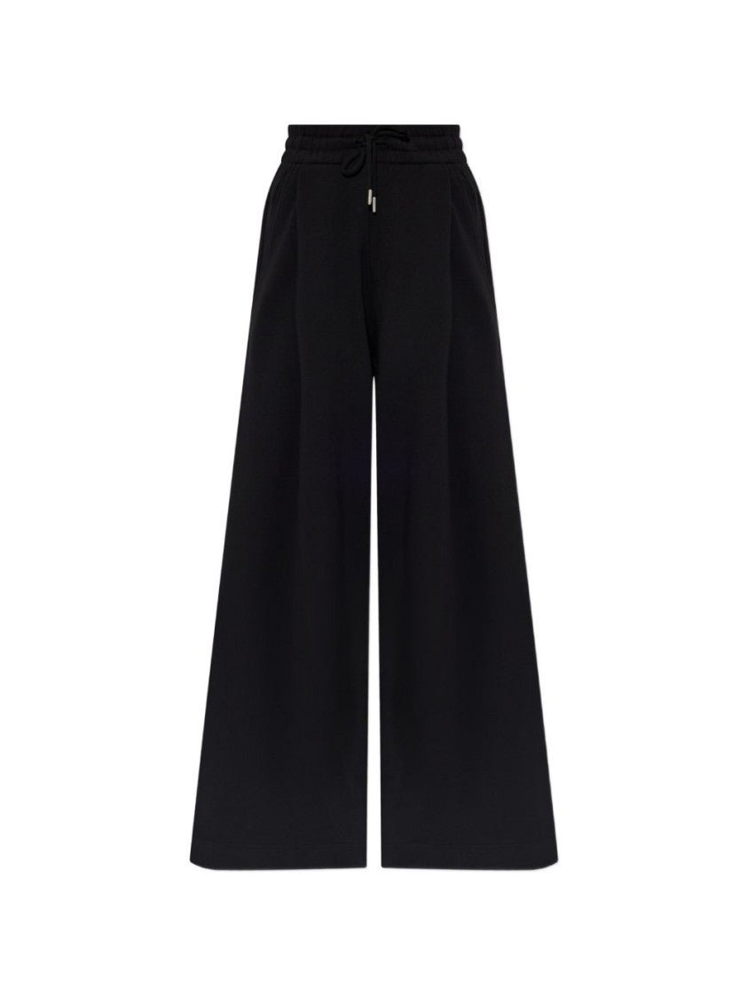 Dries Van Noten Black Wide-Leg Relaxed Fit Drawstring Pants