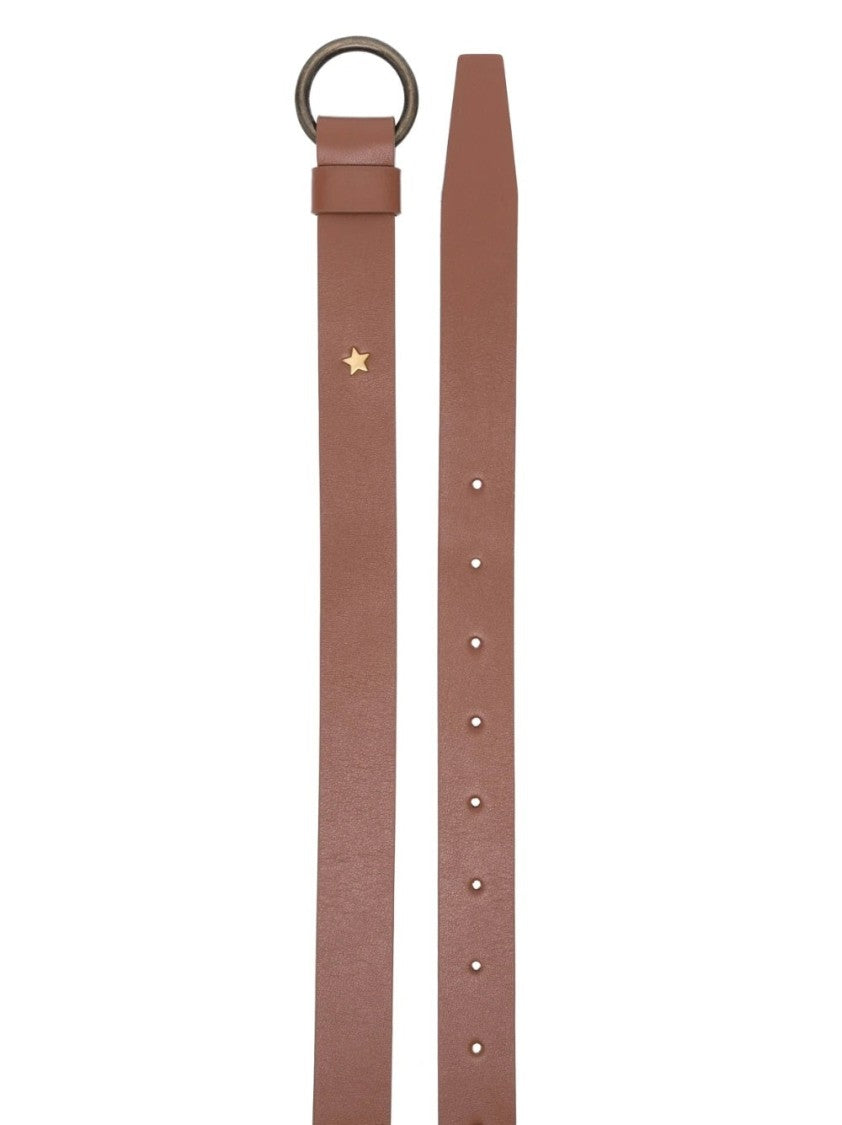 Lorena Antoniazzi Brown Star Accent Leather Belt