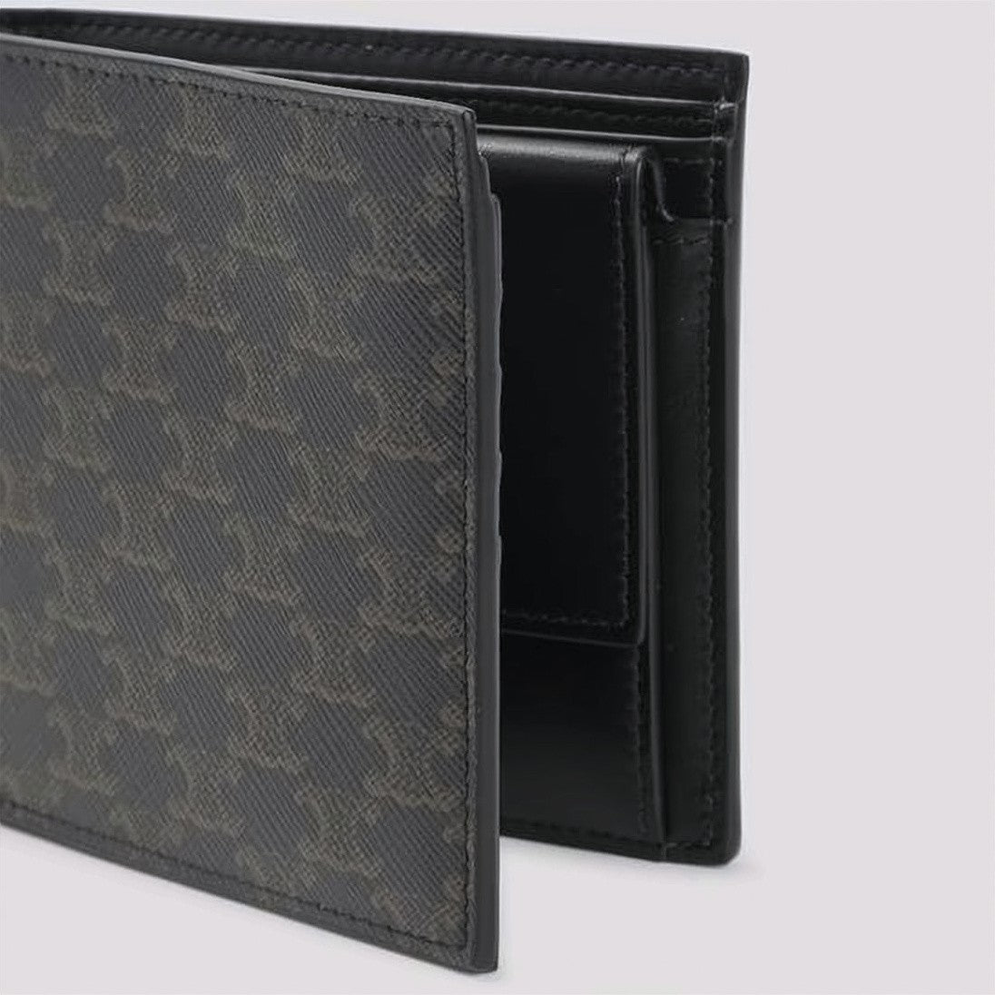 Celine Celine Triomphe Canvas Bifold Wallet With Coin Compartment
