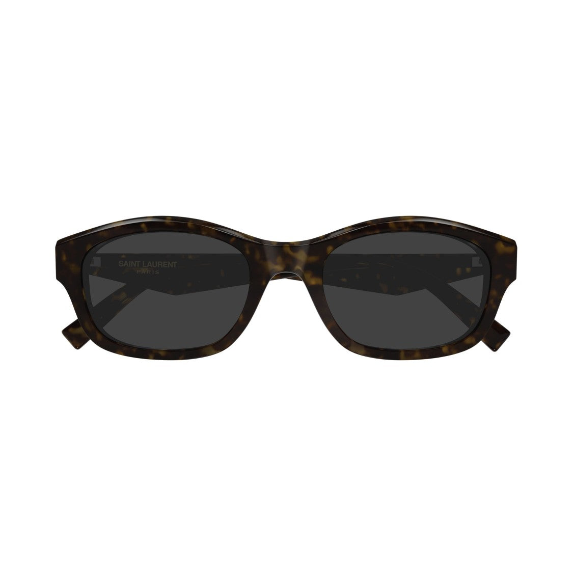 Saint Laurent Rectangular Tortoiseshell Sunglasses With Metallic Detail
