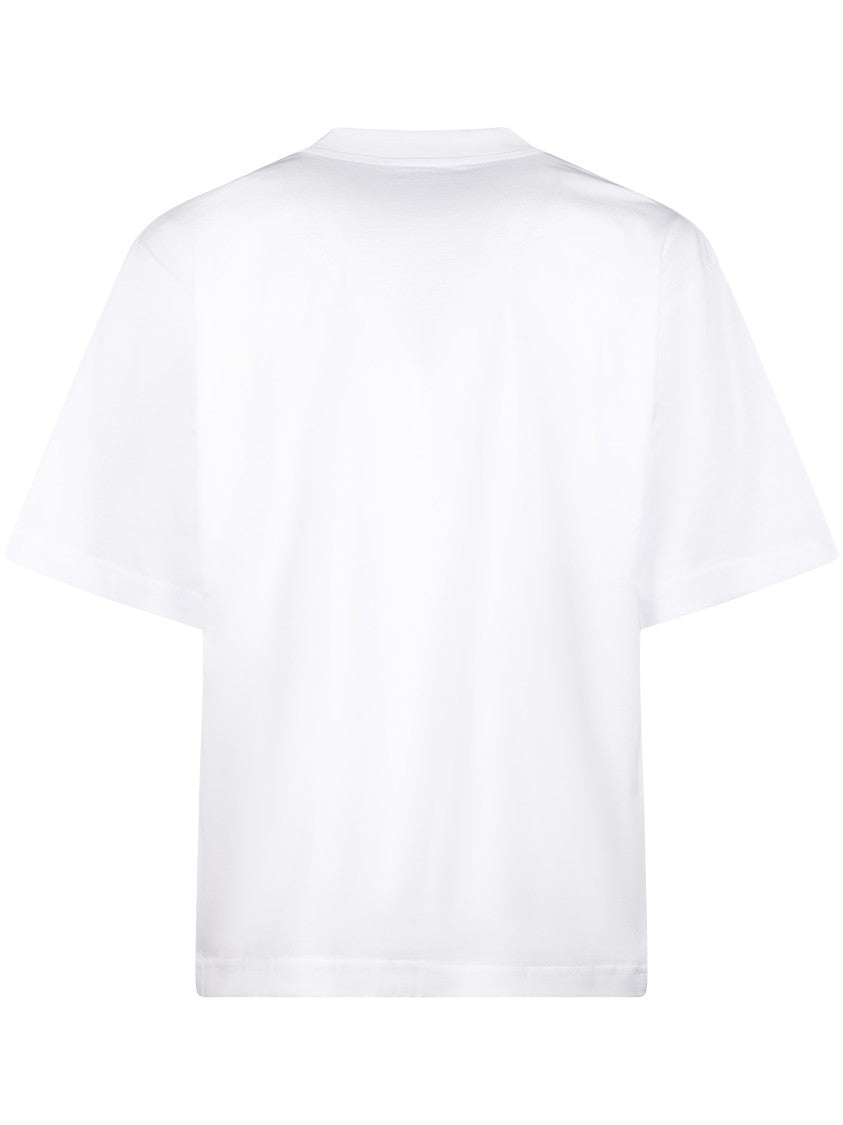 Marni Plain White T-Shirt With Crew Neck