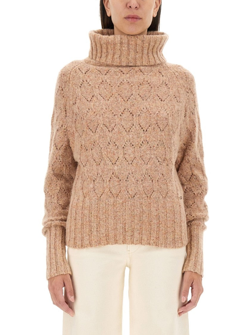 Kiton Textured Turtleneck Sweater With Ribbed Hem