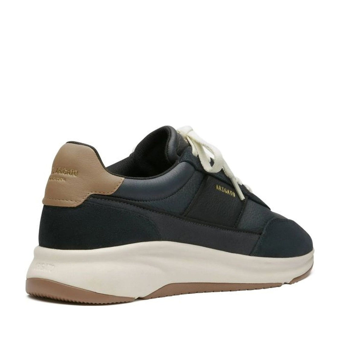 Axel Arigato Black Genesis Neo Runner Leather Suede Accents Sneakers