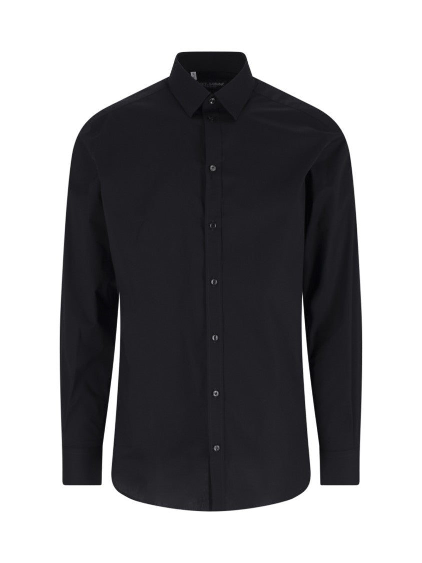 Dolce & Gabbana Classic Black Cotton Shirt With Tailored Silhouette