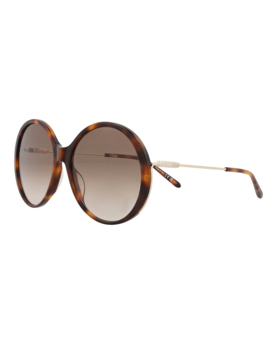 Chloé Round-Frame Recycled Acetate Sunglasses