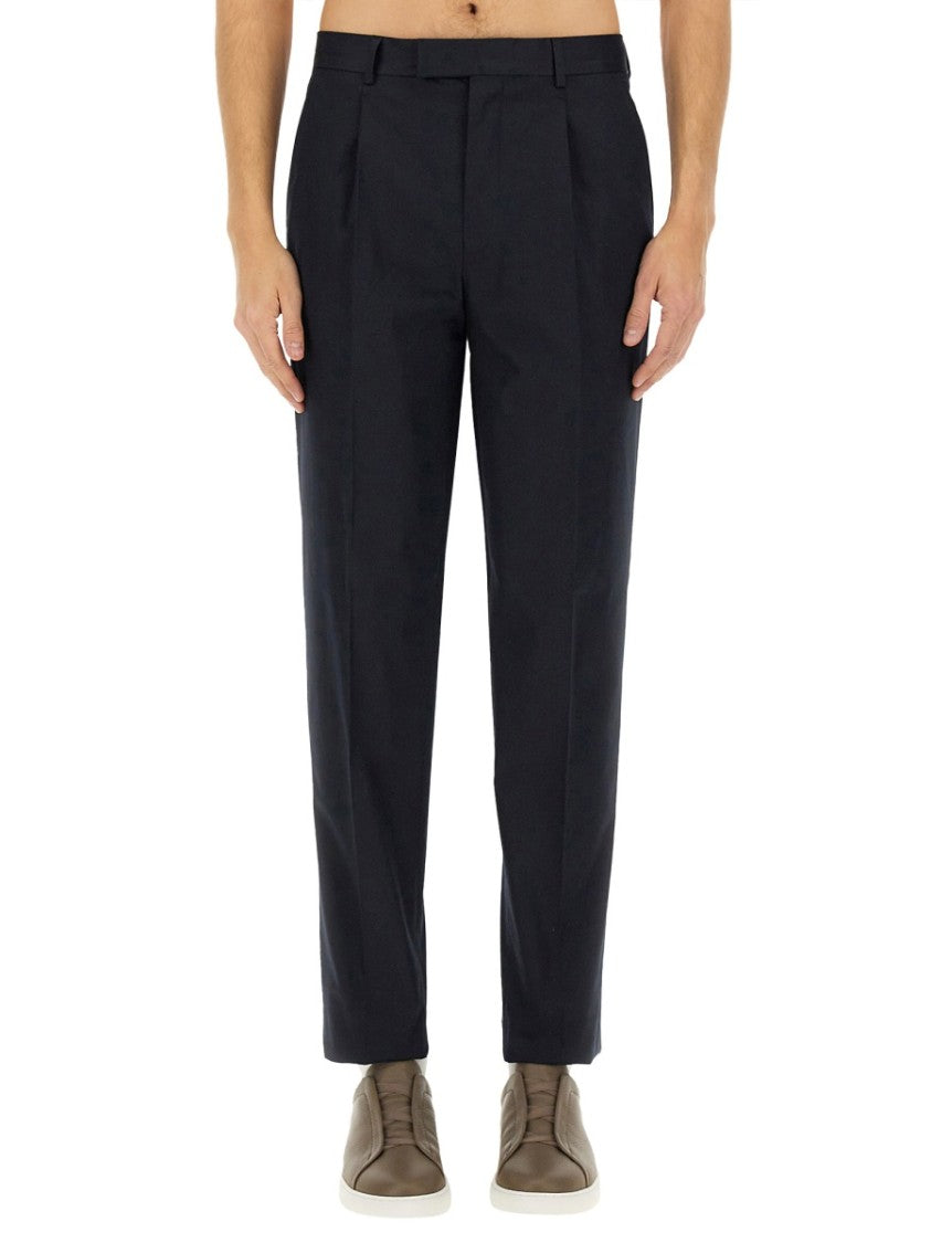 Zegna Tailored Black Straight Leg Pants