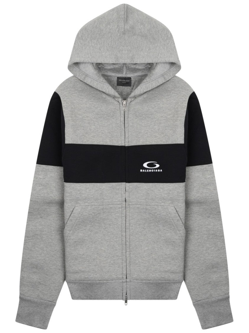 Balenciaga Hooded Sweatshirt With Color-Block Design