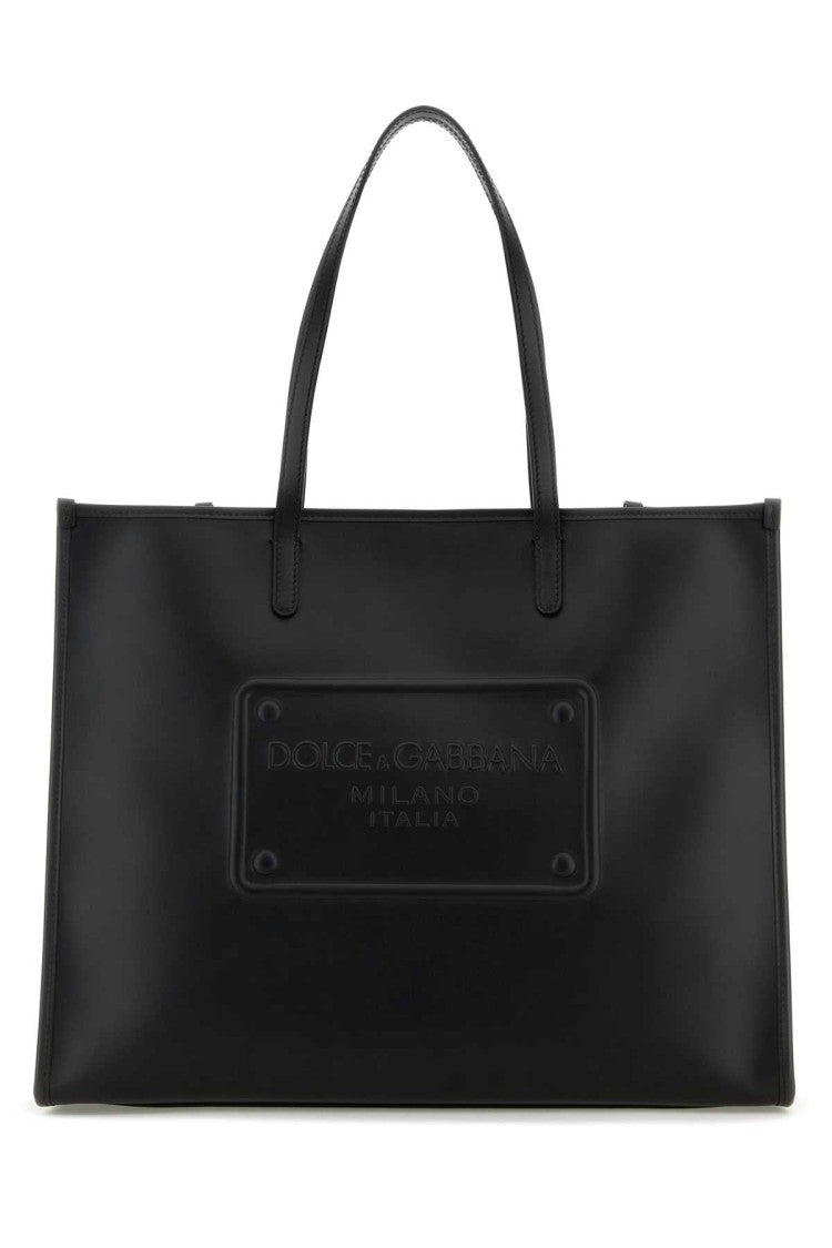 Dolce & Gabbana Black Leather Shopping Bag