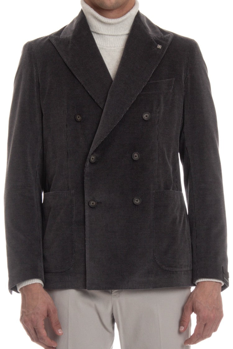 Tagliatore Double-Breasted Cashco Velvet Jacket Mod. Montecarlo