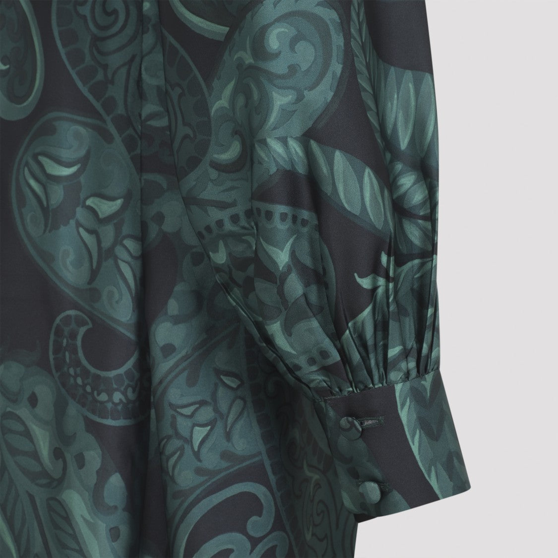 Etro Paisley Printed Midi Dress With Lavalliere Collar